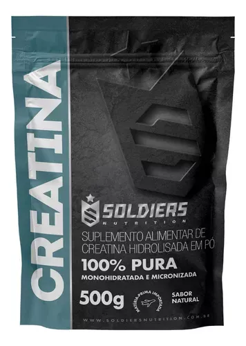 (Saldo Mp)Creatina Monohidratada 500g Soldiers Nutrition Sabor Natural